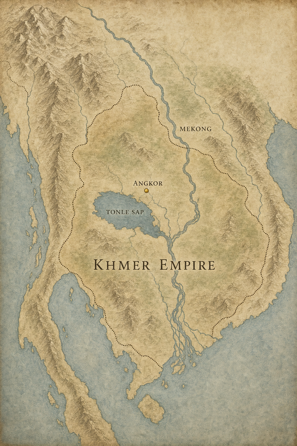 Map: Khmer · c. 1150 AD