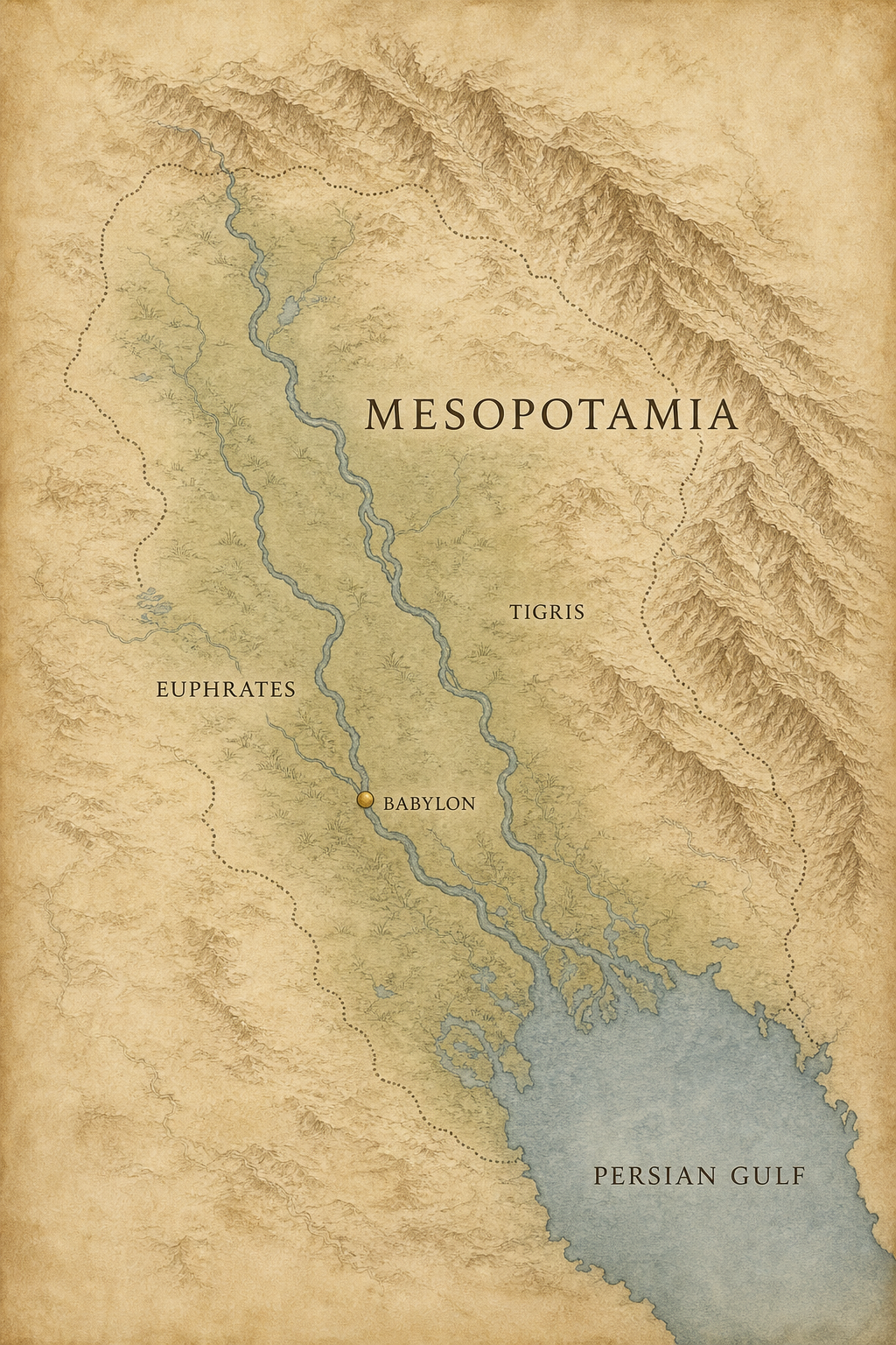 Map: Babylonia · c. 600 BC