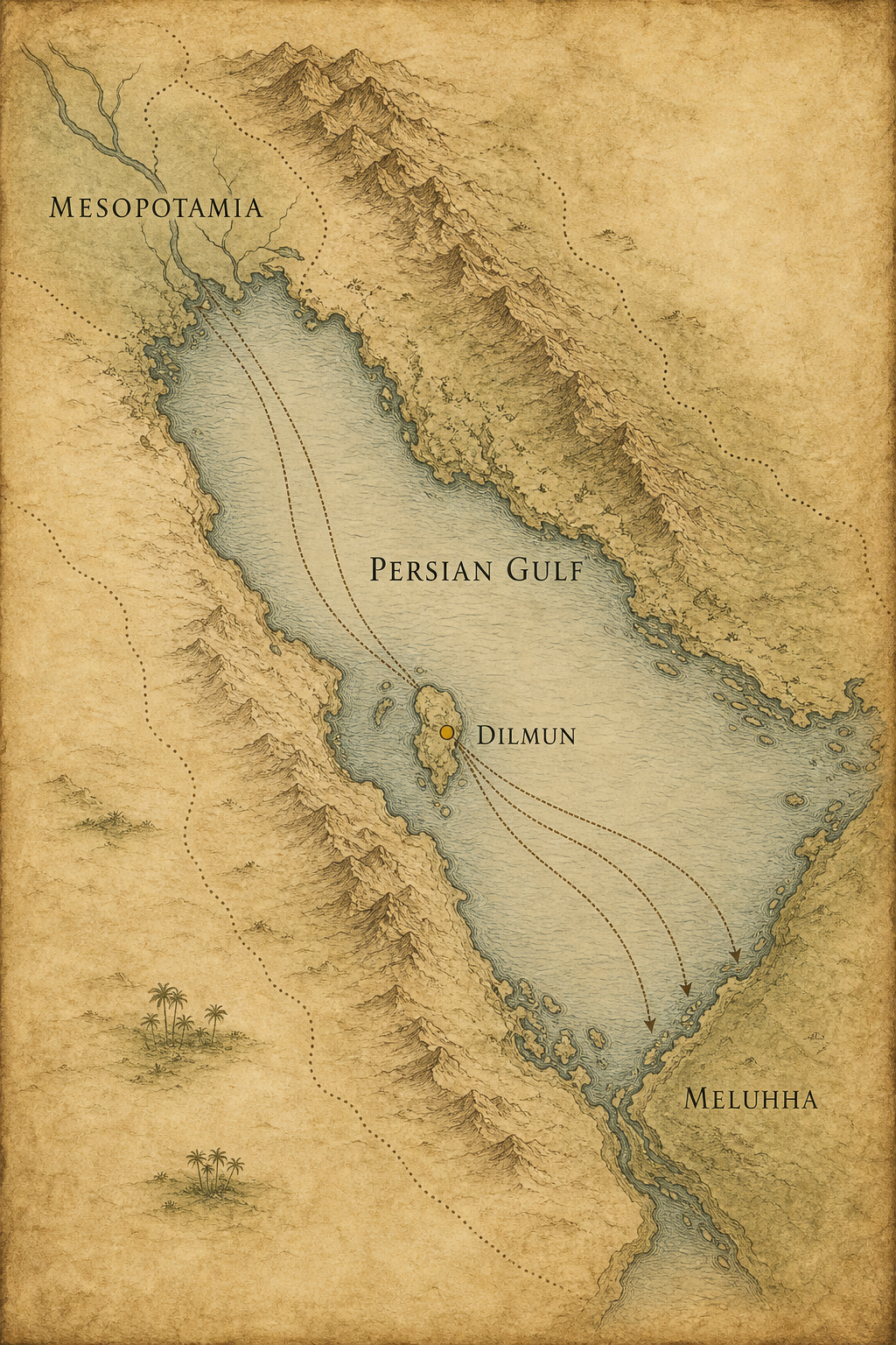 Map: Dilmun · c. 2000 BC