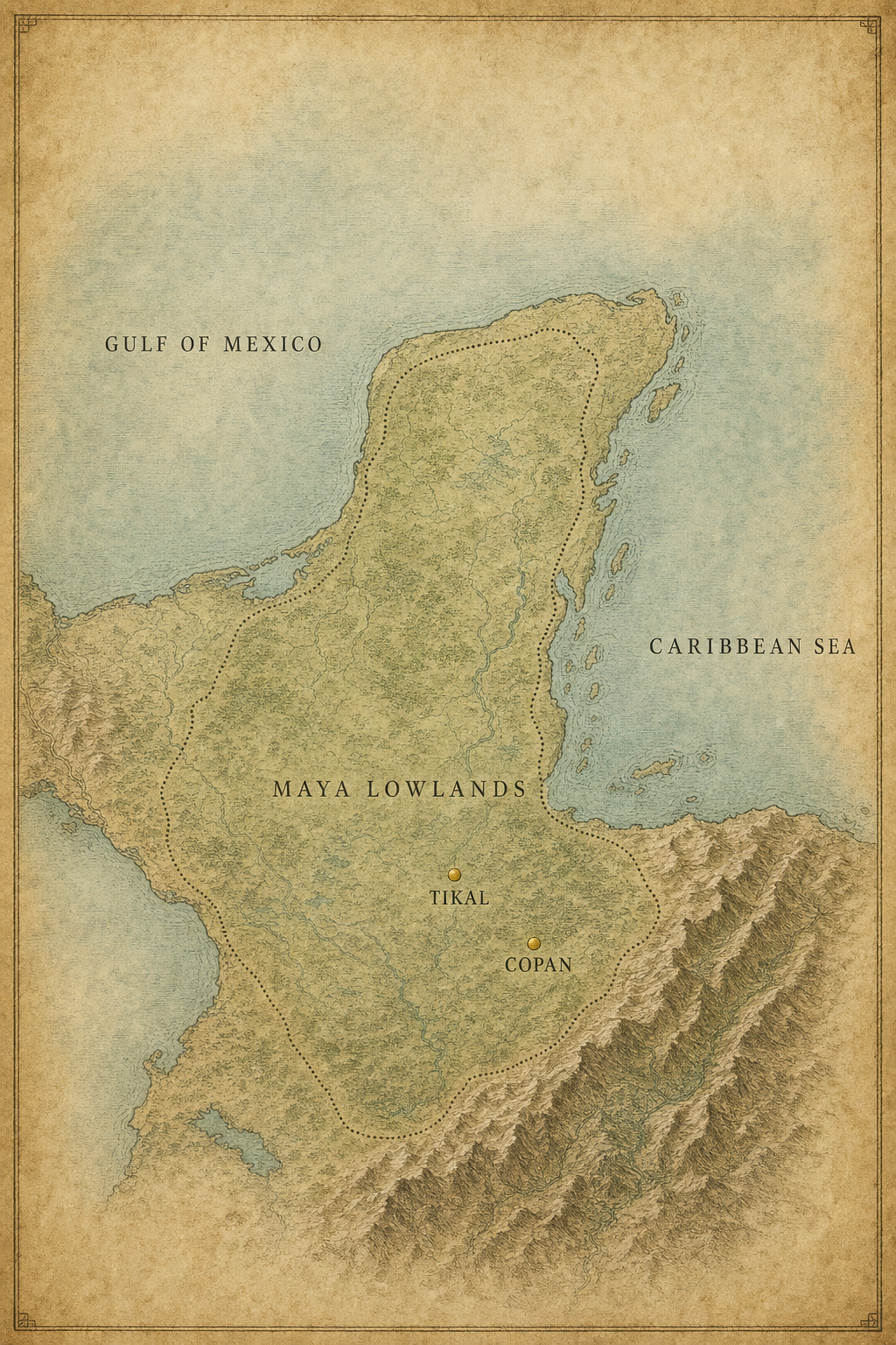 Map: Maya · c. 700 AD